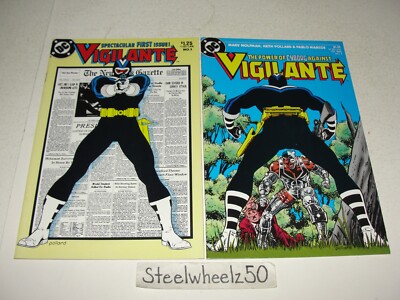 Vigilante #1 & 3 Comic Lot DC 1983 Cyborg Marv Wolfman Keith Pollard