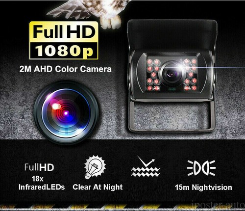 7 Zoll Quad Monitor DVR SD Recorder Seite Rückansicht Rückfahrkamerasystem für LKW - Bild 12 von 12