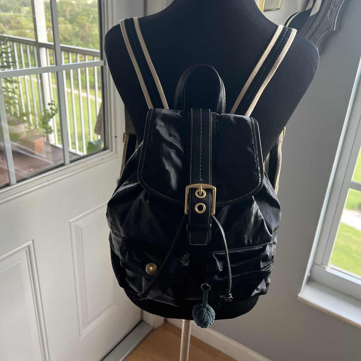 Coach Nylon Cargo Backpack - Black C05J-8F28 | eBay