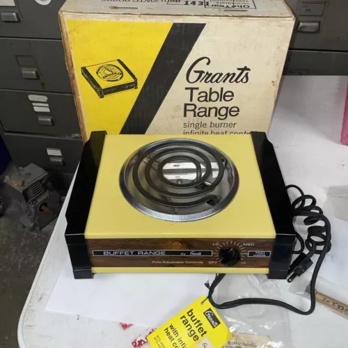Chromalox Vintage Hot Plate 90886 Harvest Gold Original box