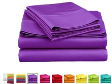 SOLID COLOR BRIGHT NEON WRINKLE FREE SHEET SETS WITH PILLOWCASES, EXTRA DEEP