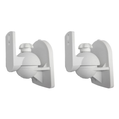 2 Pack Lot Pair White Wall Speaker Mount for Onkyo Pyle RCA Sony Bose Jewel Cube