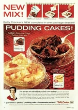 Vintage Betty Crocker cake ad 1959 pudding cake mix original advertisement