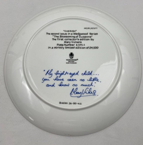 Platos coleccionables Wedgwood Blossoming of Suzanne de Mary Vickers, Bone China - Imagen 10 de 14