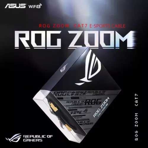 ASUS ROG  ZOOM CAT7 Cable Up To 600MHz&10GB Transfer Rates  1.5m