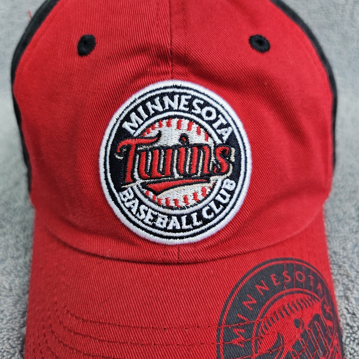 Fan Favorite MLB Minnesota Twins Distressed Unisex Strapback Hat Cap OS Twins Enterprise Minnesota Twins MLB Fan Cap, Hats for sale  main image 4