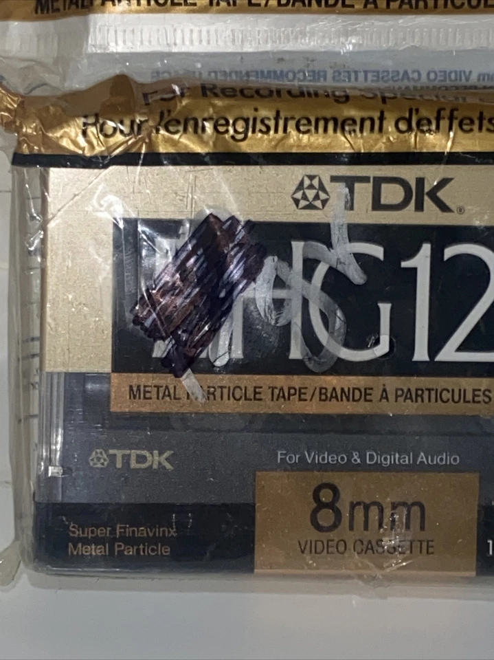 TDK EHG120 E-HG 120 Metal Particle 8MM Camcorder Video Cassette NTSC P6-120 NEW - Image 2 of 4