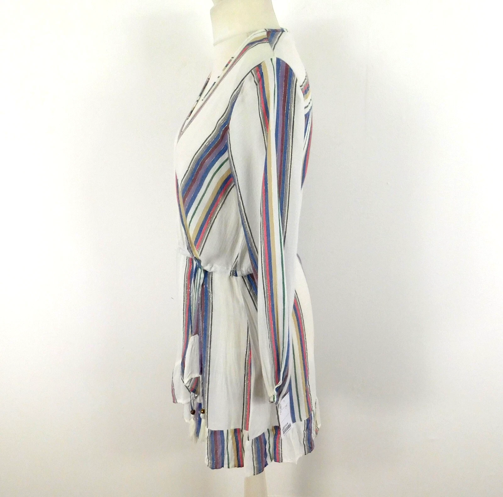 OFF WHITE Abito a righe multicolore Blue Island Off White taglia small nappa nuovo