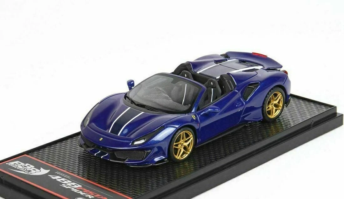 1/43 Ferrari 488 Pista Spider RHD 2019 Blue Tour De France by BBR 