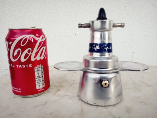 Vintage Italien kleine schöne Kaffeemaschine Rapid Brevettato 2 Tassen Hartaluminium 995 - Bild 1 von 20