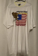 Vintage Operation Desert Storm 90s Single Stitch Authentic Mens Xl White T Shirt