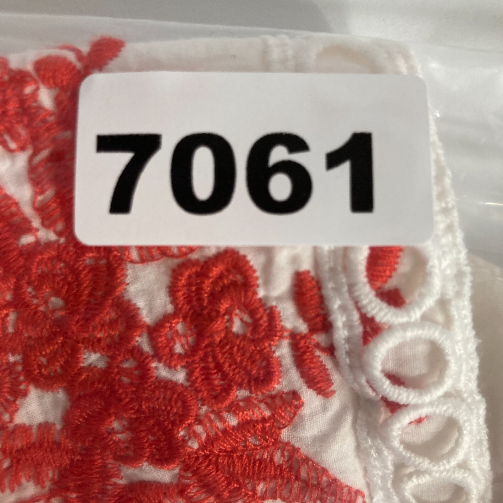 Miami Top Womens Small White Orange Sleeveless Lined Embroidered Babydoll Beachy