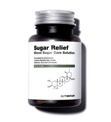 Sugar Relief 800mg x 60Tablets / Banaba Leaf Extract /2 Month Supply