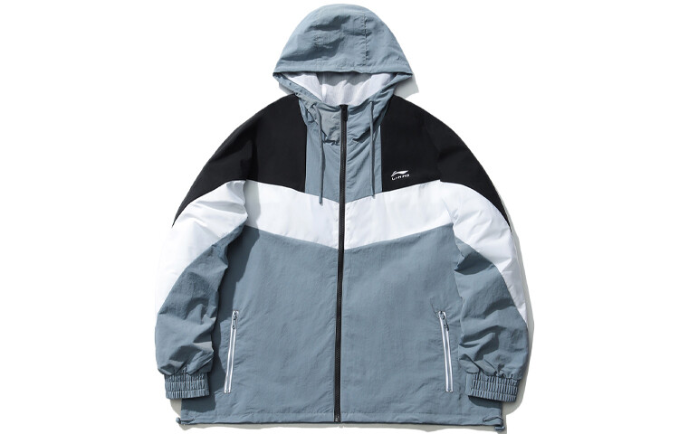 Свободная куртка с капюшоном на завязках в цветную клетку Li-Ning