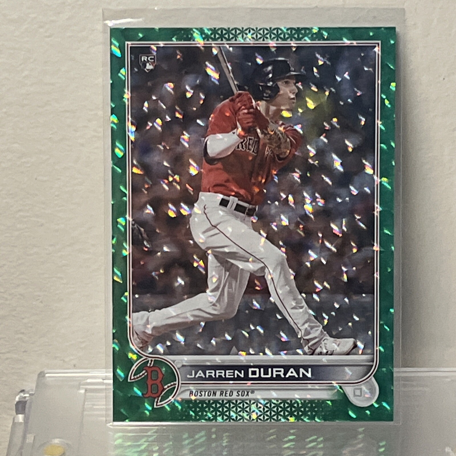2022 Topps Jarren Duran RC #187 Green Foilboard /499 Rookie Boston Red Sox