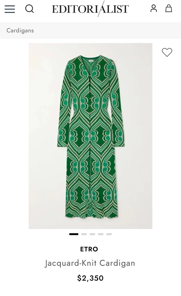 Cárdigan tejido jacquard Etro como nuevo IT40 Foto 2 de 4