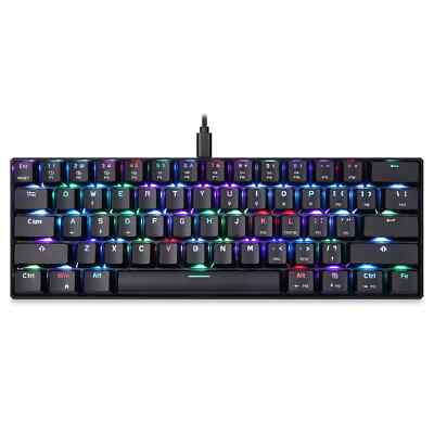 MOTOSPEED 60% Mechanical Keyboard Portable 61 Keys RGB LED Backlit Type-C USB Wi