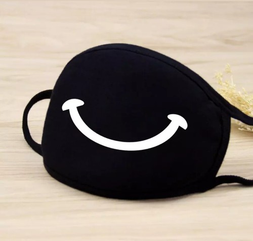 ๐ฅ Cartoon Face Mask ๐ Cover Funny Unisex Teeth Mouth Black 100% Cotton Printed - Picture 7 of 73