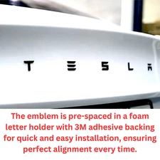 TESLA Letters Emblem Badge Model 3 & Y  - Black