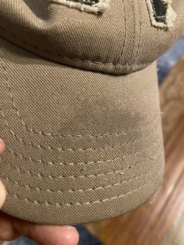 Under Armour Logo Cap Mütze OSFA hellbraun Herren Riemen hinten abgenutzt Makel auf Schirm - Bild 7 von 7