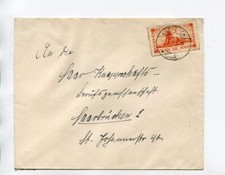 Saarland letter EF Mi 143 shrine 22.1.34 to Saar Knappschaft