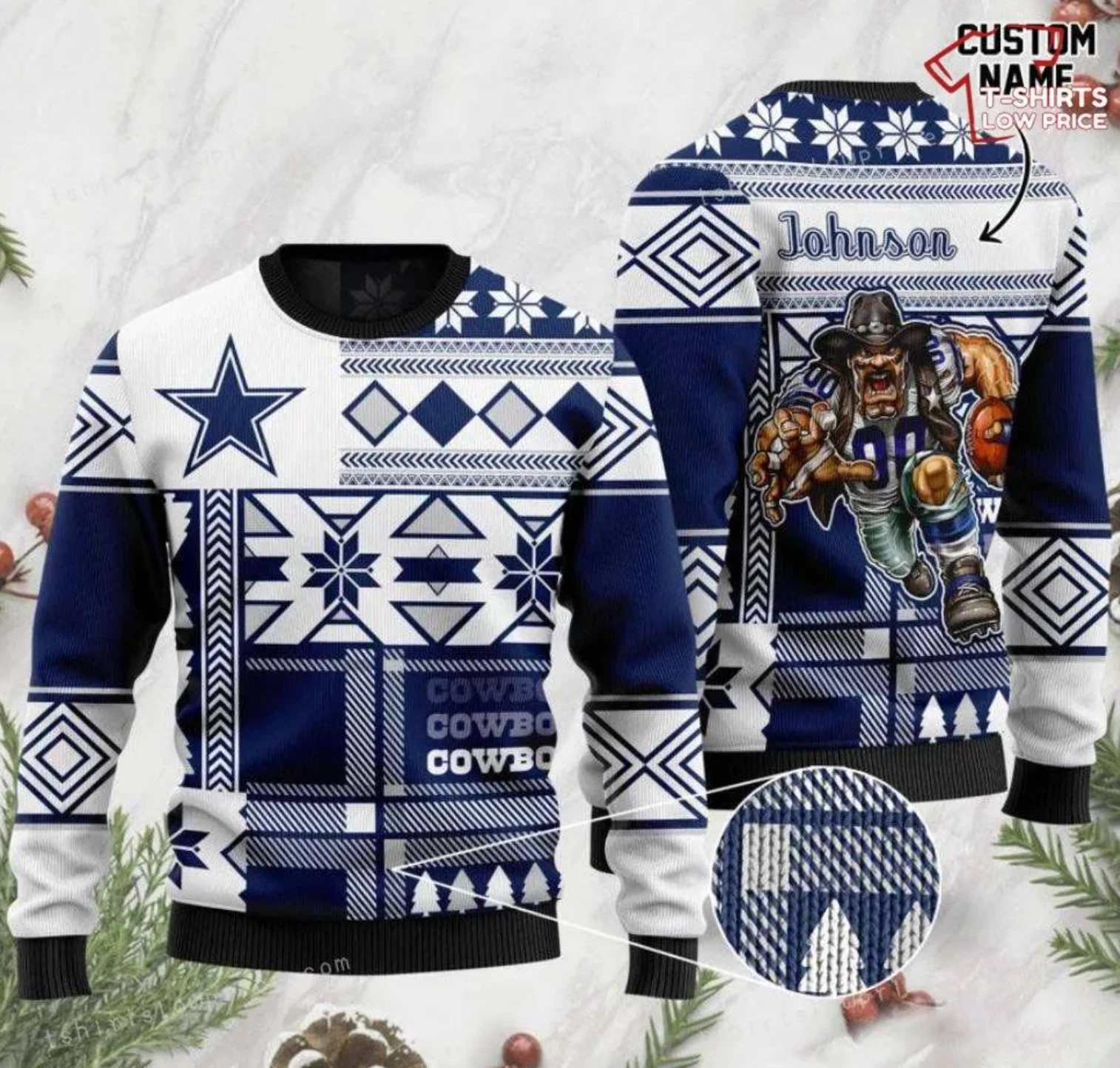 Personalized Dallas Cowboys Ugly Sweater