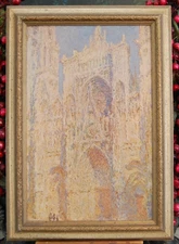 VTG 1970'S CLAUDE MONET COLOR PRINT OF "ROUEN CATHEDRAL, WEST FACADE SUNLIGHT"