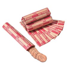 Sumerfnt Penny Coin Wrappers Pennies 1 Count Pack of 100 , Red Penny-100pcs