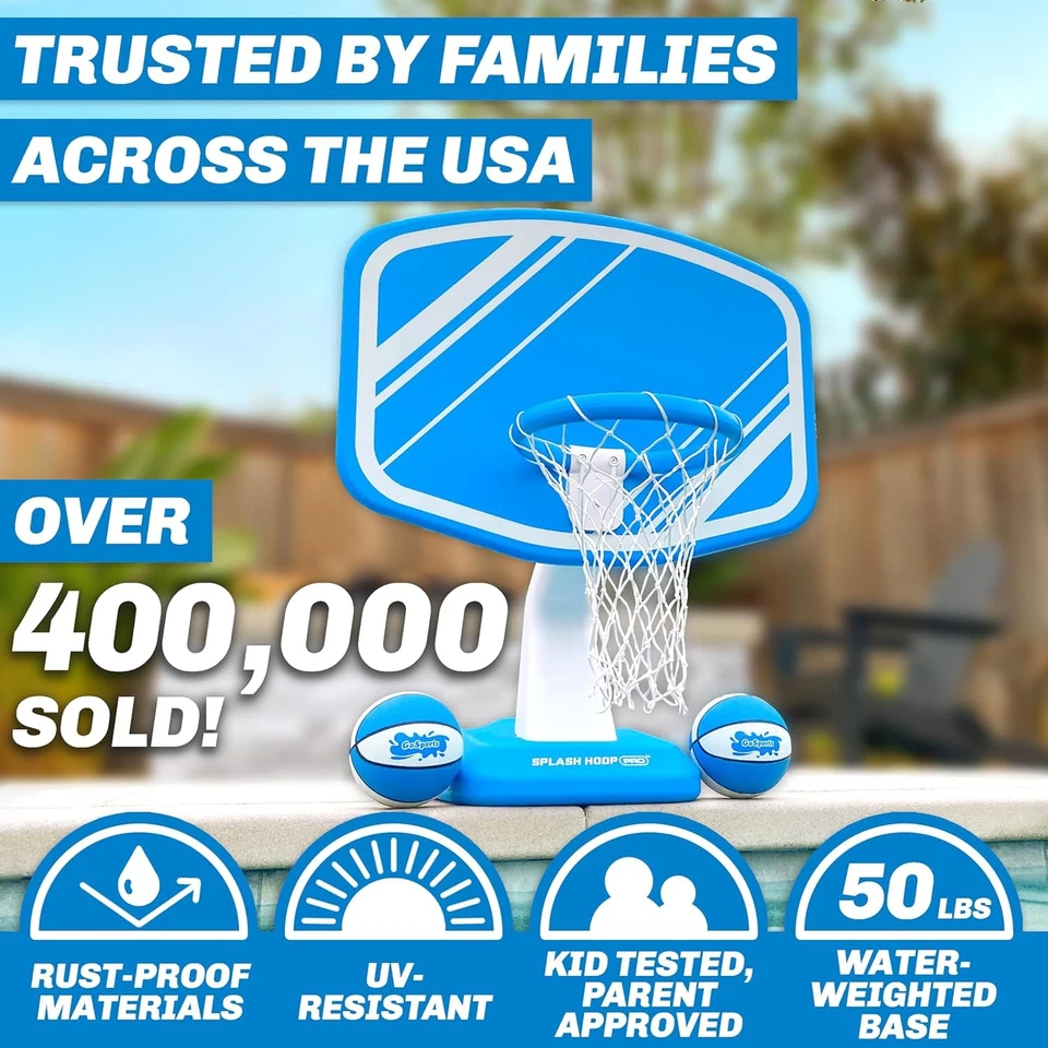 GoSports всплеск обруч плавательный бассейн баскетбол игра, включает бассейн синий - Изображение 3 из 4