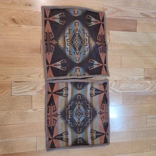 Pair 2 Vintage PENDLETON wool Western Pillow Shams Covers