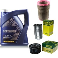 MANN-FILTER Inspektionspaket 5L Mannol Defender 10W-40 FüR Alfa Romeo 156