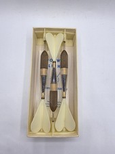 Vintage Dorwin Brass Darts Set - Made In England - White Flights - No. 712