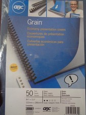 GBC Grain Economy Presentation Covers 50 pack Navy Blue 8 3/4x 11 1/4 25030