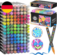 Nicety 120 Acrylstifte FüR Steine Wasserfest - Pinselspitze Acrylmarker FüR Stei