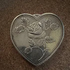 Silver 1 oz .999 Fine Silver Heart Round "Especially For You" Rose Design