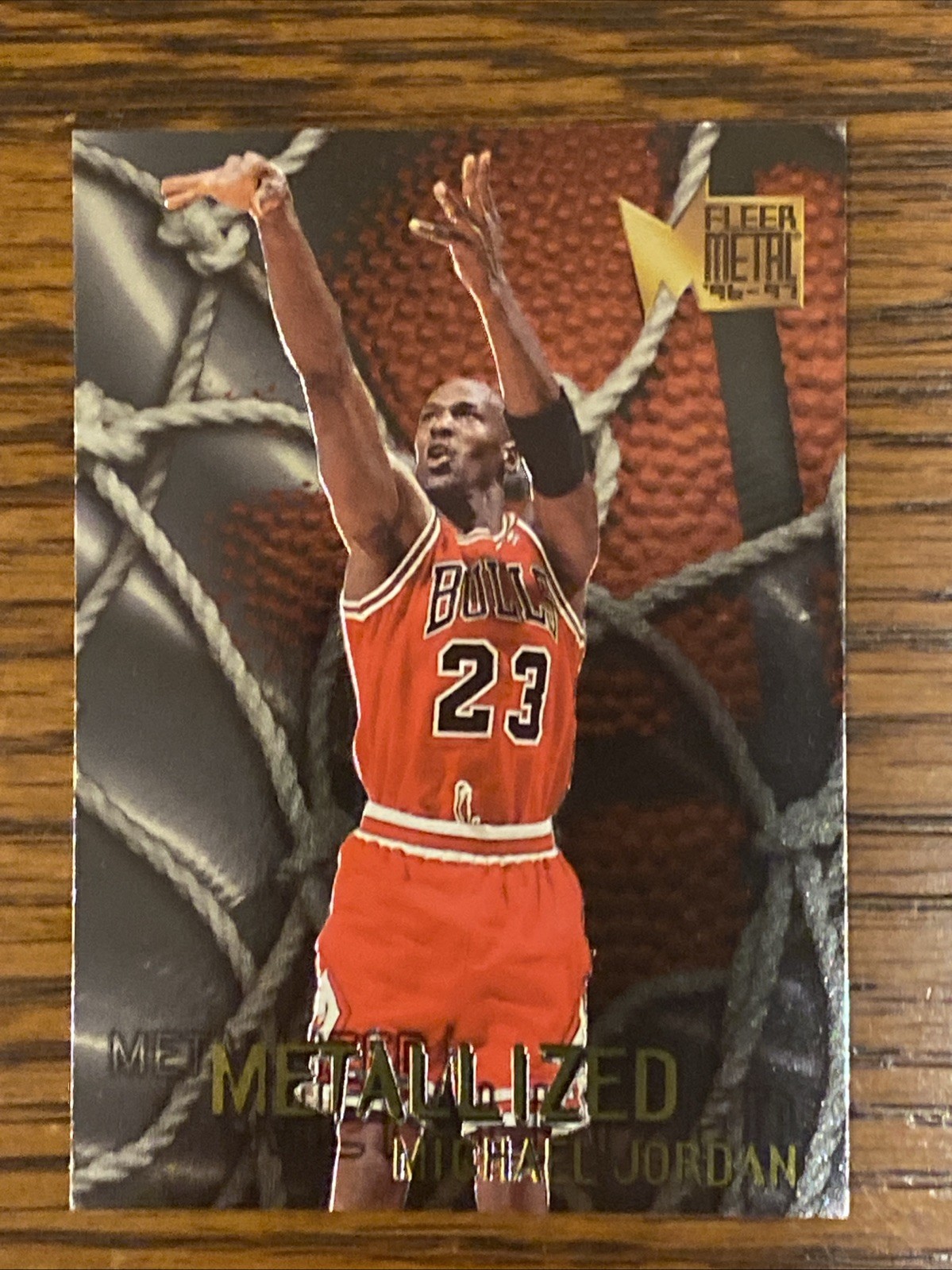 1996 -97 Fleer Metal Michael Jordan Metallized card #128