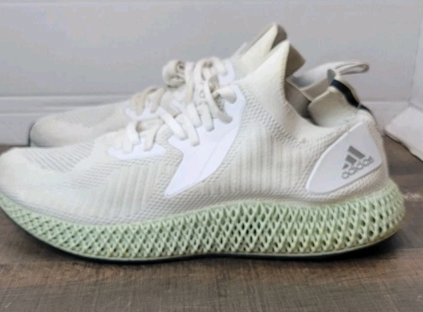 Adidas AlphaEdge 4D мужские кроссовки, FV4687, белый/зеленый, США размер 13 - Изображение 3 из 4