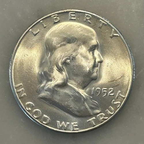 1952-S Franklin Half Dollar - BU - Brilliant Uncirculated - 90% Silver