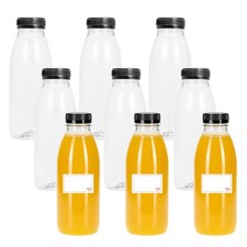 TEC 500ml Plastic Juice Bottles with Lids 30% recycled Pet UK Made Water