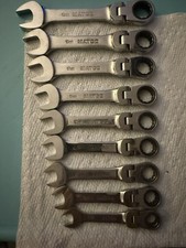 Matco 72 Tooth Combo Stubby Flex Head Ratcheting Wrench Set Metric S7grfsm10