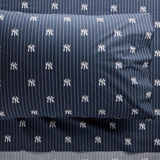 Pottery Barn Kids MLB New York Yankees Stripe Organic Cotton Sheet Set