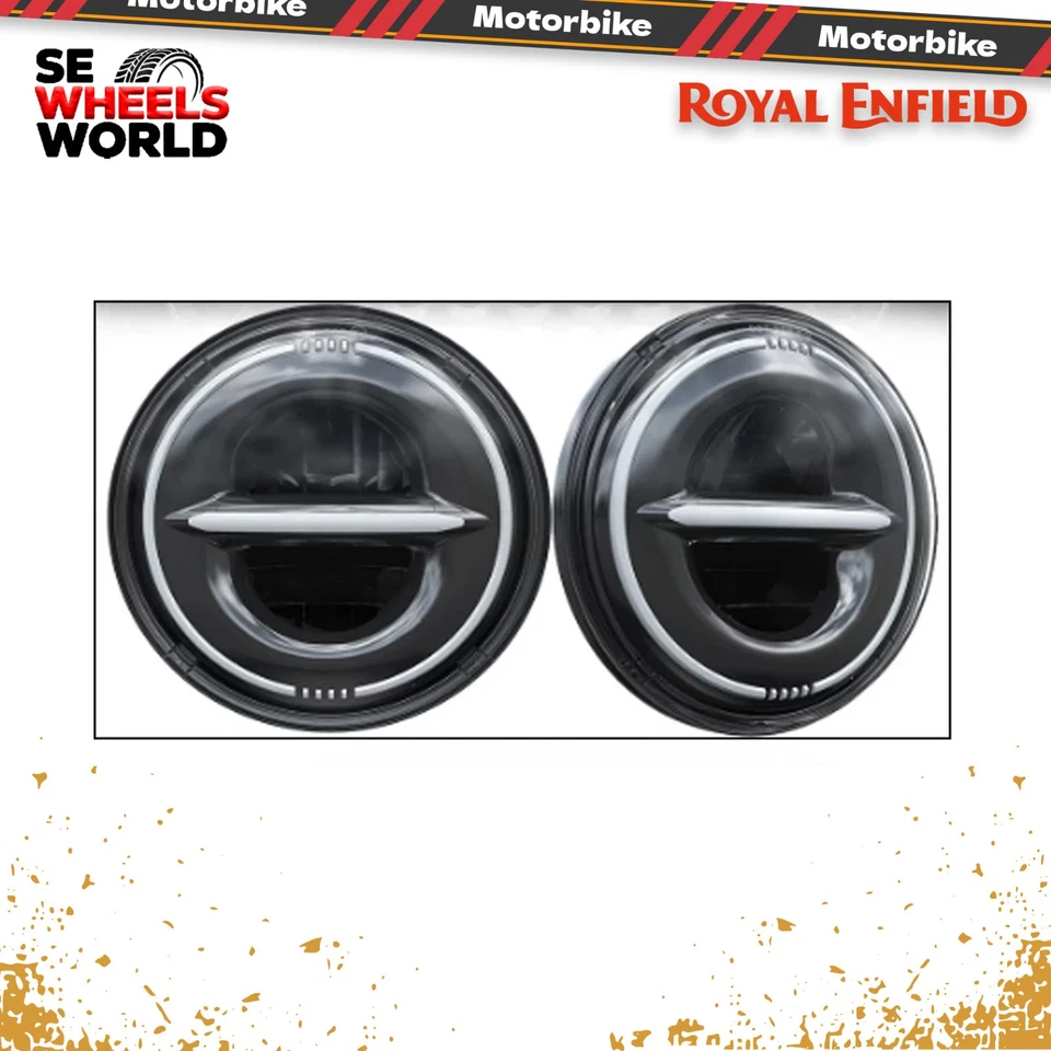 Royal Enfield Nuevo Faro LED Menos 7" para Hunter 350 Meteor 350 / Thar / Jeep Foto 3 de 4