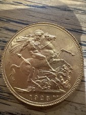 1925 George V Gold Sovereign Coin St George Dragon British Royal Mint 22ct