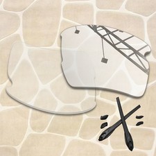 Clear Replacement Lenses  Rubber Kit for Oakley Flak 2.0 XL OO9188 59mm