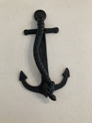 #ad #ad Beautiful Antique Early Cast Iron Anchor Door Knocker Mounted Nautical Ship VTG $39.99