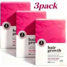 1~3x Viviscal Hair Growth Dietary Supplement with Collagen Complex 180 Tablets