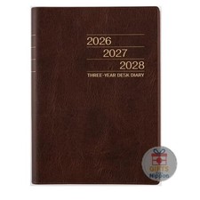 Takahashi 2026-28 A5 3-Year Desk Diary Planner Brown Faux Leather No.63 New