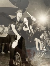 Vintage 1967 UPI Press Photo Electric Circus NYC Juggler Mario Marzini Unicycle