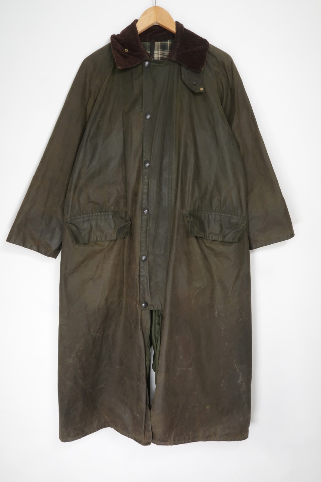 Barbour Burghley Vintage Wax Long Trench Riding Coat … - Gem