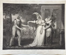 - Antique Engraving Shakespeare As You Like It,  Act I, Scene II 1800